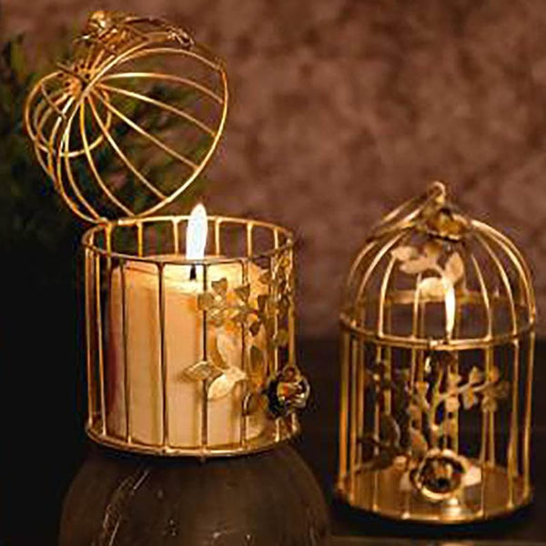 Buy Ferora Bird Cage Candle Holder - Set Of Two Online in India | Tea Light Candle Holder on Vaaree