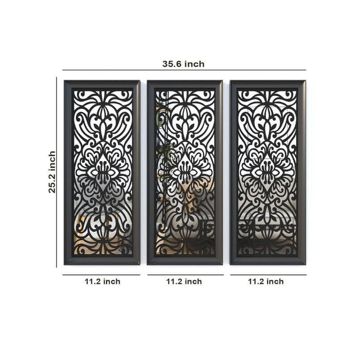 Buy Issena Decorative Wall Accent (Black) - Set Of Three at Vaaree online | Beautiful Wall Accents to choose from