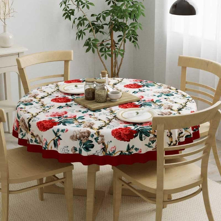 Buy Miss Rose Round Table Cover - Four Seater at Vaaree online | Beautiful Table Cover to choose from