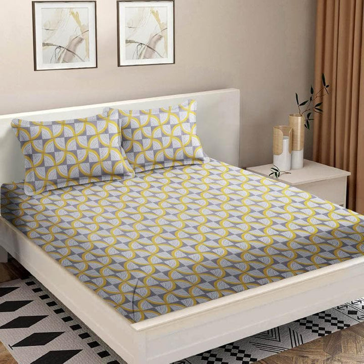 Buy Yellow Ember Bedsheet at Vaaree online | Beautiful Bedsheets to choose from