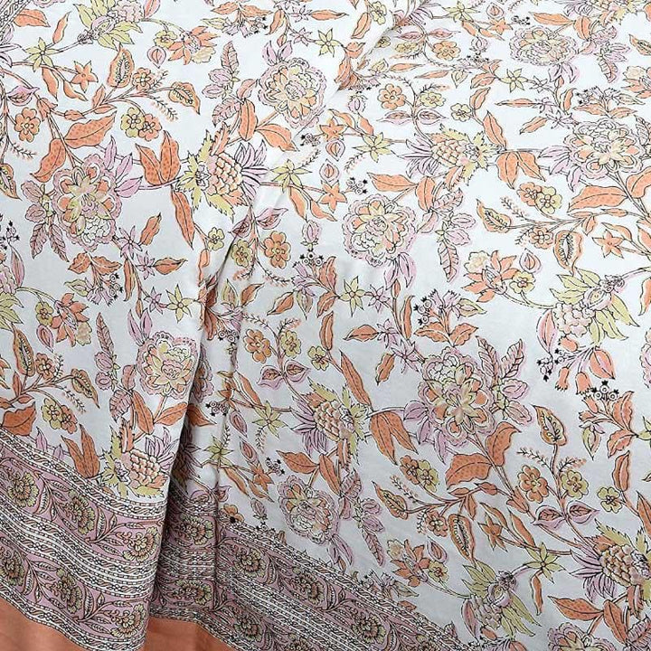 Buy Posy Party Bedsheet - Orange at Vaaree online | Beautiful Bedsheets to choose from
