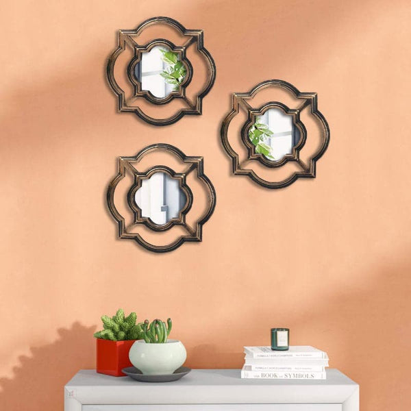 Buy Chenny Decorative Wall Mirror - Set Of Three Wall Mirror from Vaaree