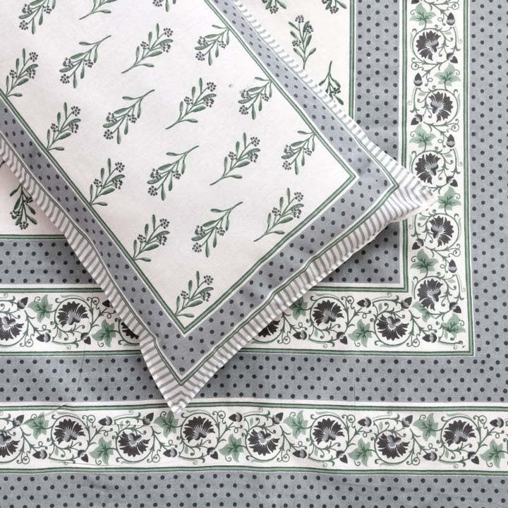 Buy Garden Glam Bedsheet - Grey at Vaaree online | Beautiful Bedsheets to choose from