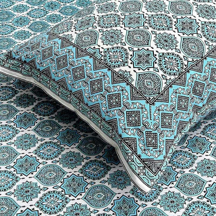 Buy Serene Snoozing Bedsheet - Blue at Vaaree online | Beautiful Bedsheets to choose from