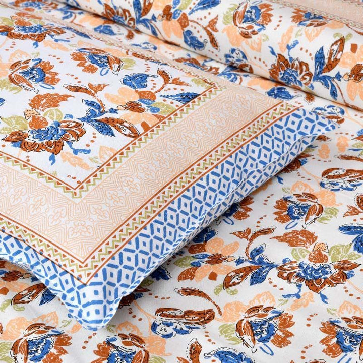 Buy Botanical Bonanza Bedsheet - Blue at Vaaree online | Beautiful Bedsheets to choose from
