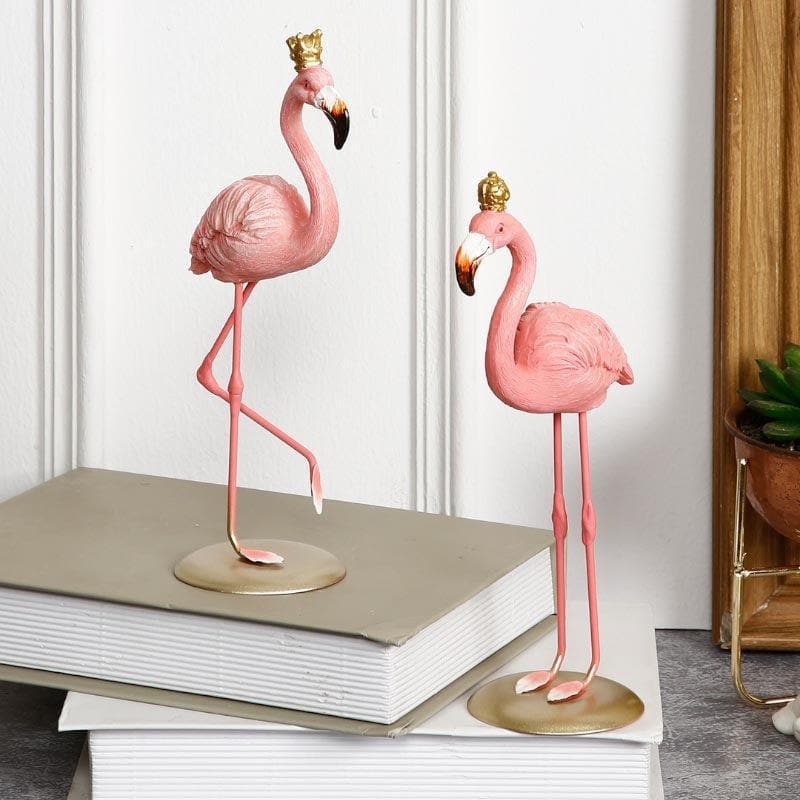 Buy Fiery Flamingos Figurine - Set Of Two at Vaaree online | Beautiful Showpieces to choose from