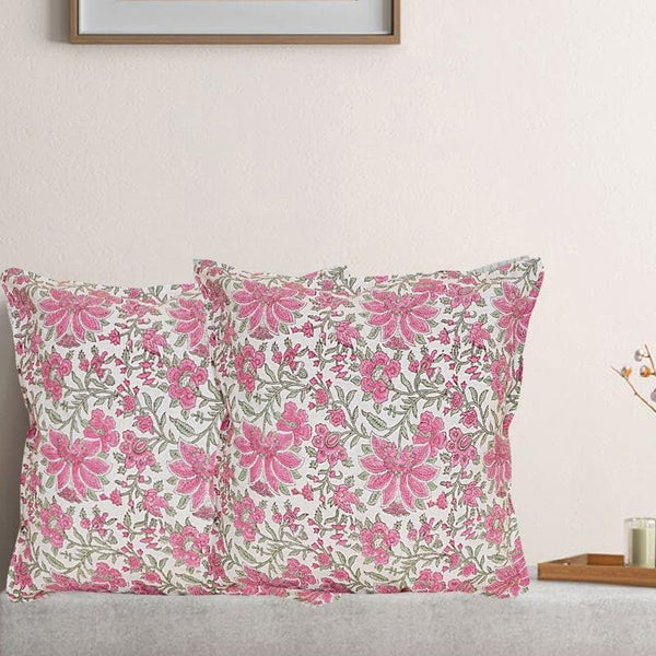 Buy Aadhira Floral Cushion Cover - Set Of Two at Vaaree online | Beautiful Cushion Cover Sets to choose from