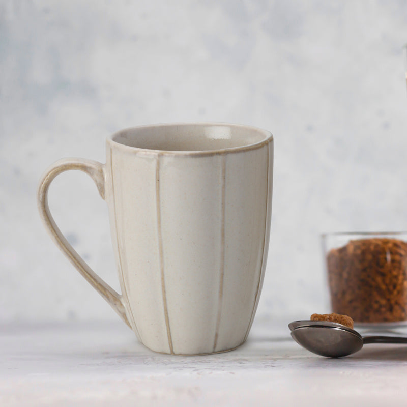 Buy Ciro Ceramic Mug (Chrome White) - 300 ML Mug & Tea Cup from Vaaree