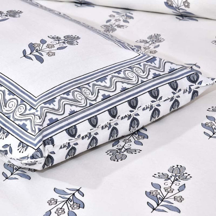 Buy Floral Flair Bedsheet - Grey at Vaaree online | Beautiful Bedsheets to choose from