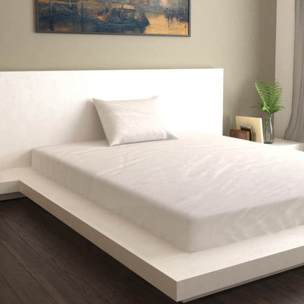 Buy Tranquil Tones Solid Bedsheet - White at Vaaree online | Beautiful Bedsheets to choose from