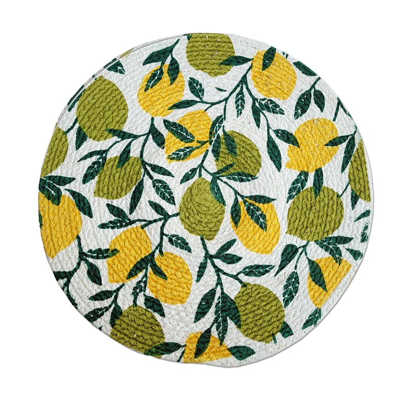 Table Mat - Fruity Farm Placemat - Green & Yellow