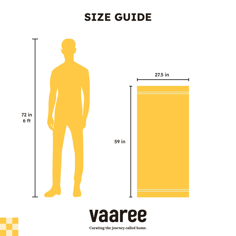 Buy Sarda Bath Towel - Yellow Bath Towels from Vaaree