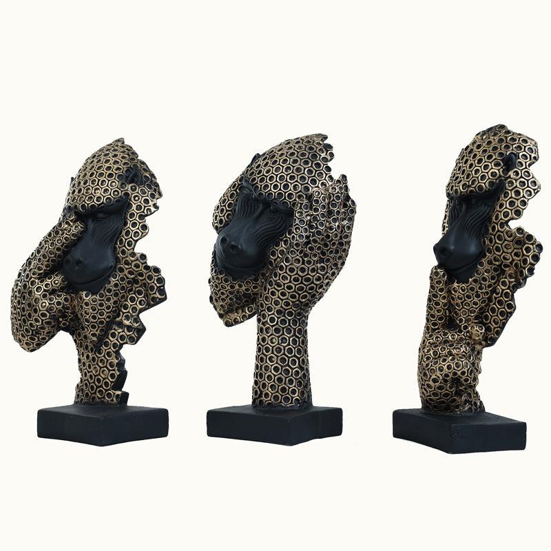 Buy Abstract Gorilla Showpiece - Set Of Three Showpieces from Vaaree