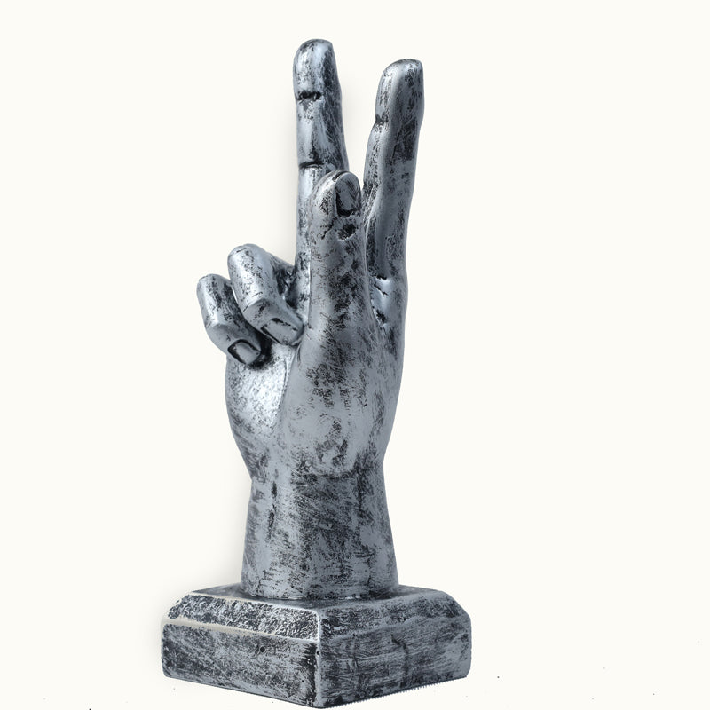 Buy Victory Sign Showpiece - Grey Showpieces from Vaaree