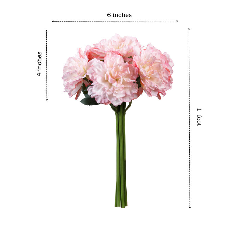 Buy Faux Realistic Peony Flower Bouquet (Baby Pink) - Set Of Two Artificial Flowers from Vaaree