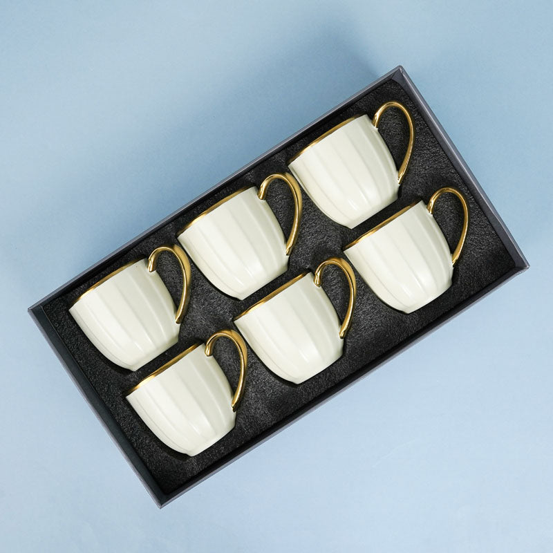 Buy Alchemy Beige Beige Cup (220 ML) - Set Of Six Mug from Vaaree