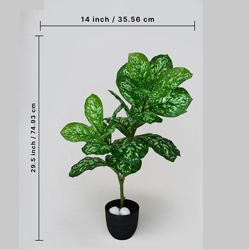 Buy Faux Everlasting Rubber Fig Plant With Pot - 58 cms Artificial Plants from Vaaree