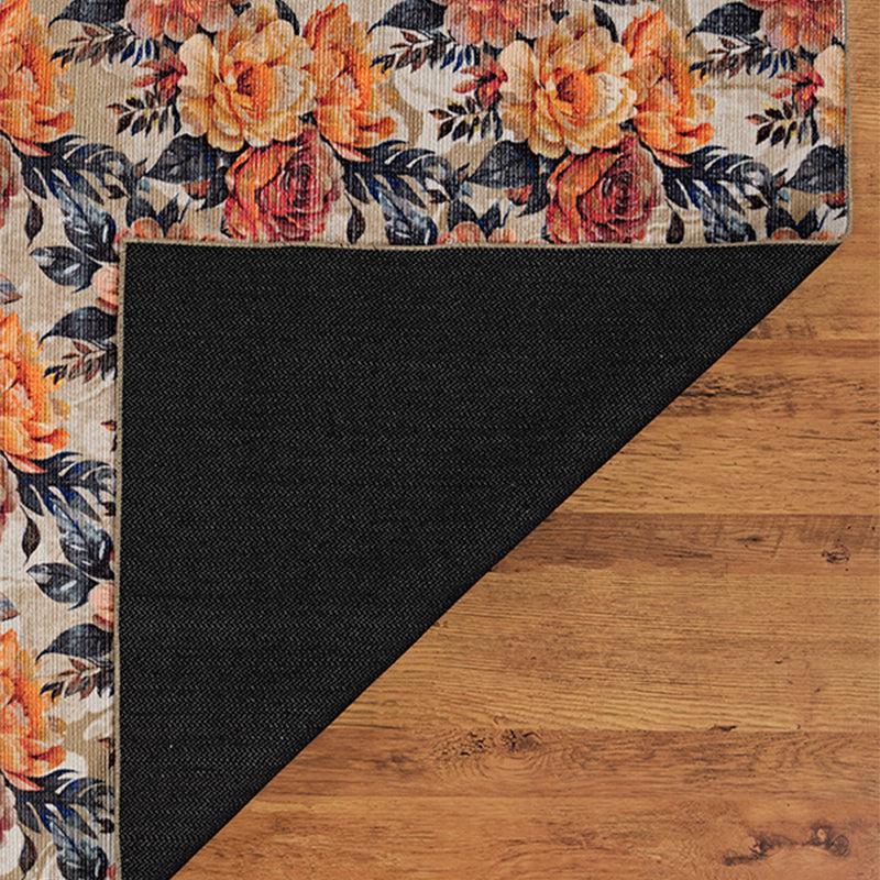 Buy Charlotte Floral Carpet - Orange & Red Carpet from Vaaree