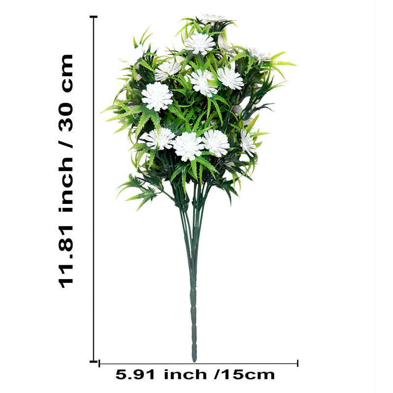 Buy Faux Filosia Flower Bunch (White) - Set Of Two Artificial Flowers from Vaaree