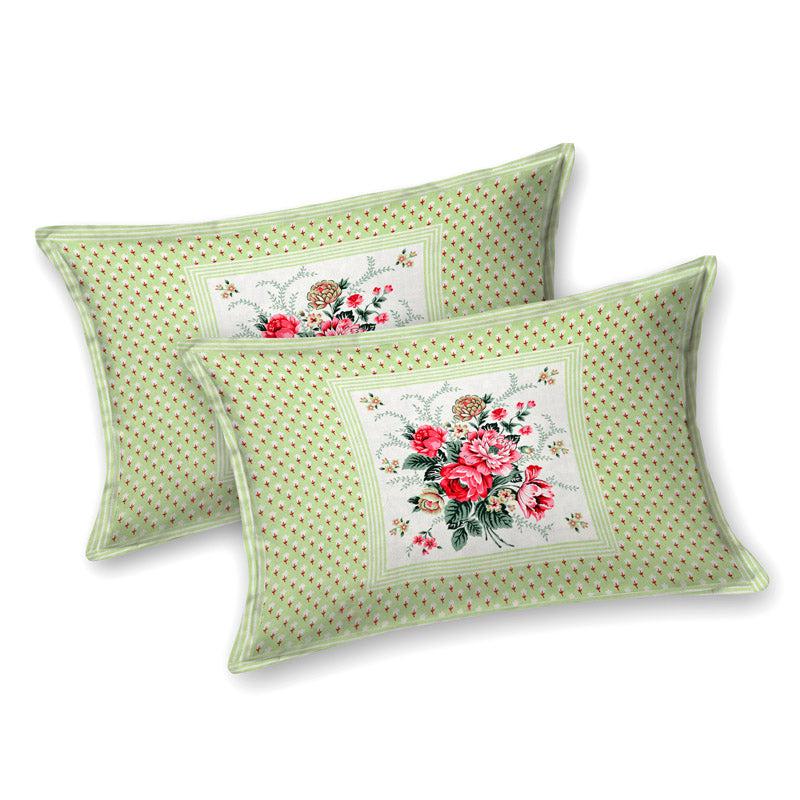 Buy Neve Floral Bedsheet - Green Bedsheets from Vaaree