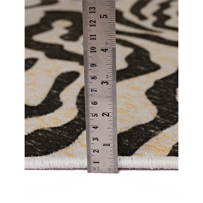 Buy Luza Tiger Print Carpet - Black & White Carpet from Vaaree