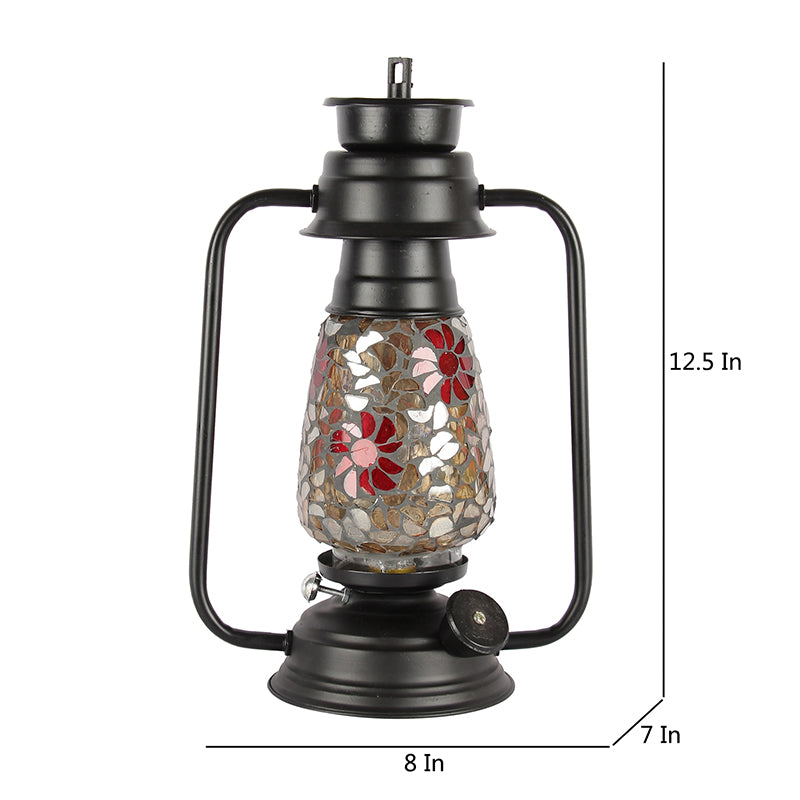 Buy Phoolkari Mosaic Lantern Table Lamp - Black Table Lamp from Vaaree