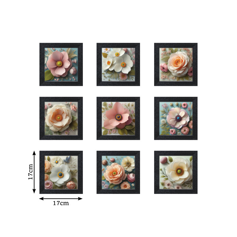 Buy Bloomery Floral Wall Art - Set Of Nine Wall Art & Paintings from Vaaree