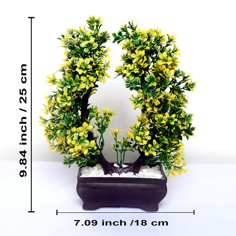 Buy Faux Yellow Freesia Bonsai With Pot Artificial Plants from Vaaree