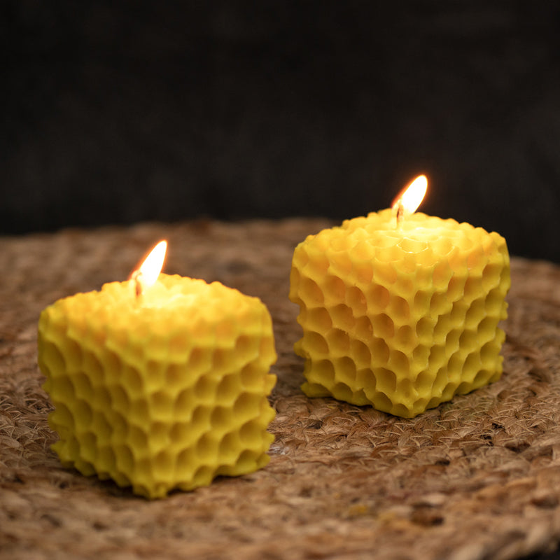 Buy Honeycomb Cinnamon Scented Candle - Set Of Two Candles from Vaaree