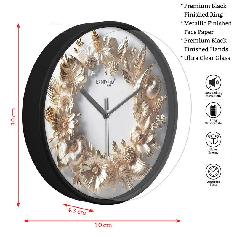 Buy Goldo Bloom Wall Clock Wall Clock from Vaaree