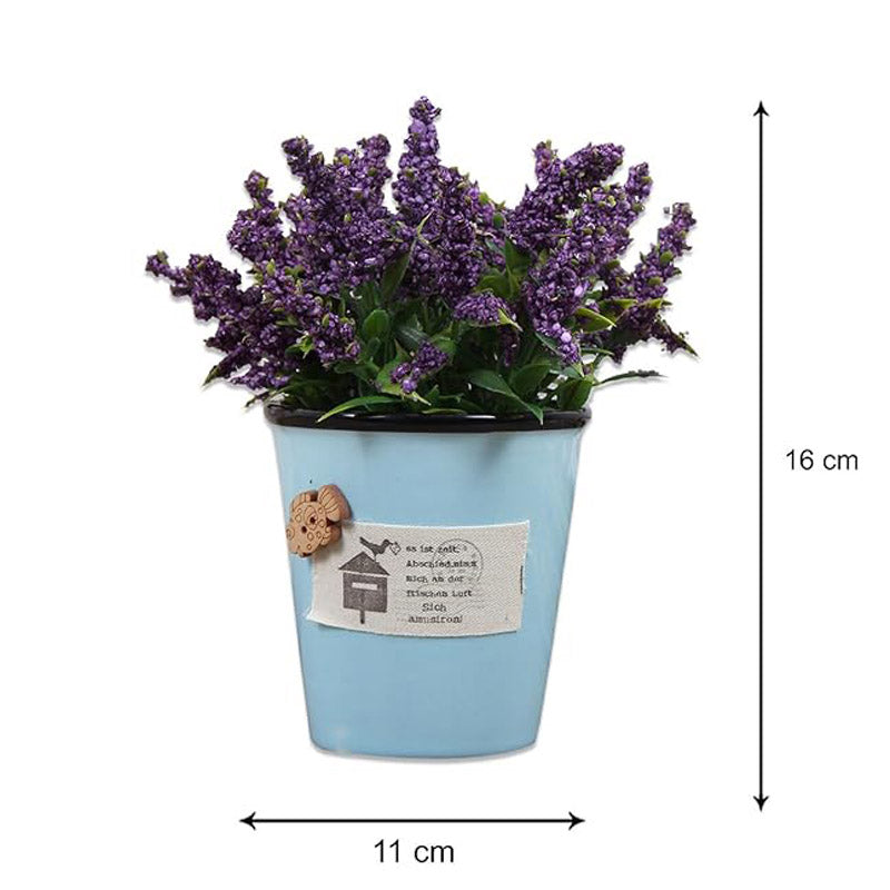 Buy Faux Lavender Plant In Blue Pot Artificial Plants from Vaaree