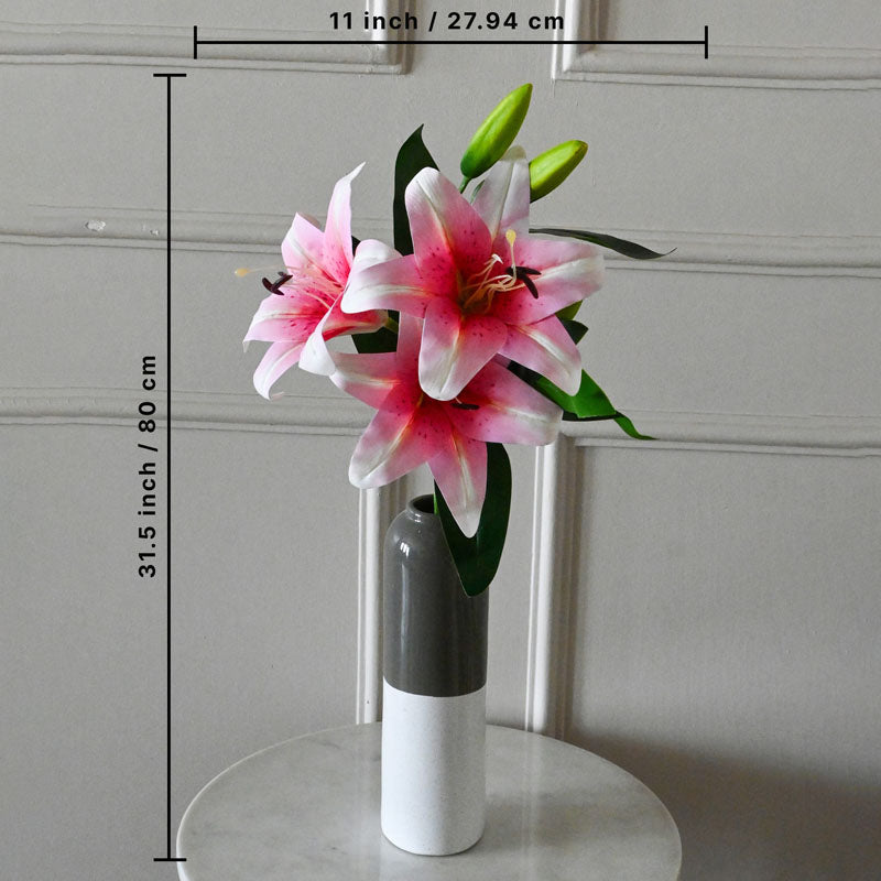 Buy Faux Everlasting Lily Flower Stick - Light Pink Artificial Flowers from Vaaree