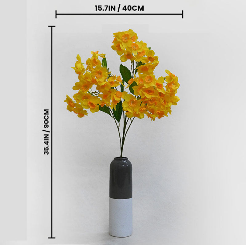 Buy Faux Everlasting Daffodil Flower Stick - Bright Yellow Artificial Flowers from Vaaree