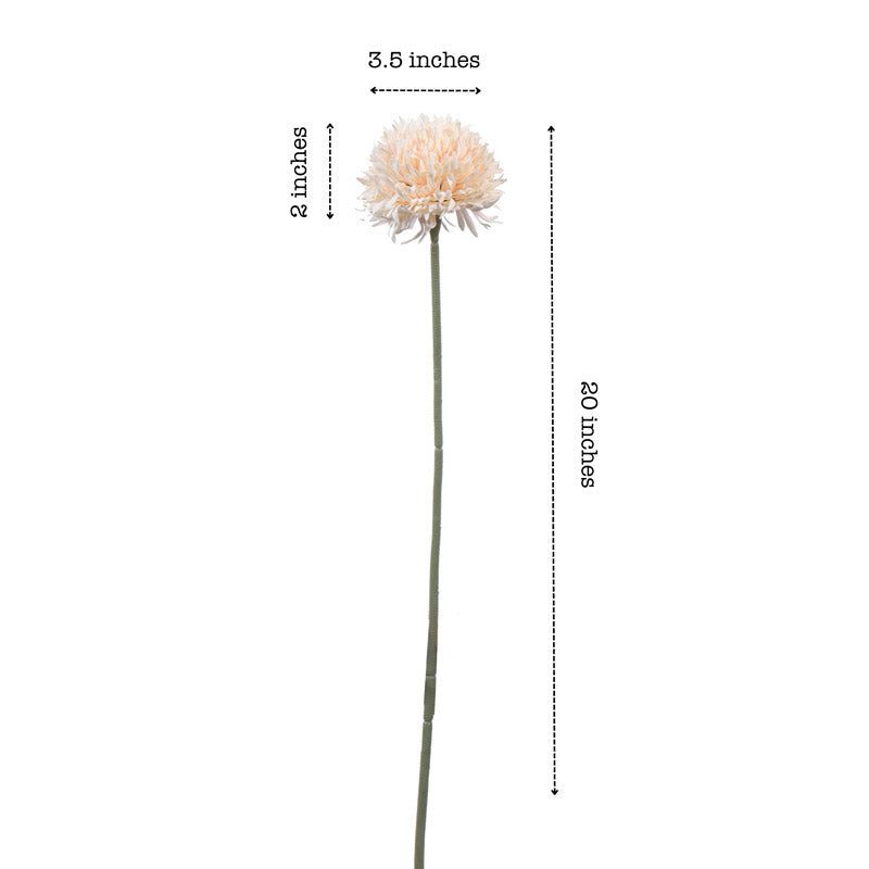 Buy Faux Realistic Chrysanthemum Flower Stick (Cream) - Set Of Six Artificial Flowers from Vaaree