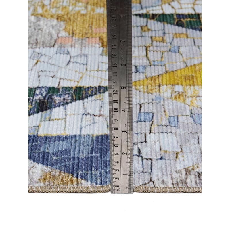 Buy Katya Geometric Carpet - Yellow & Blue Carpet from Vaaree