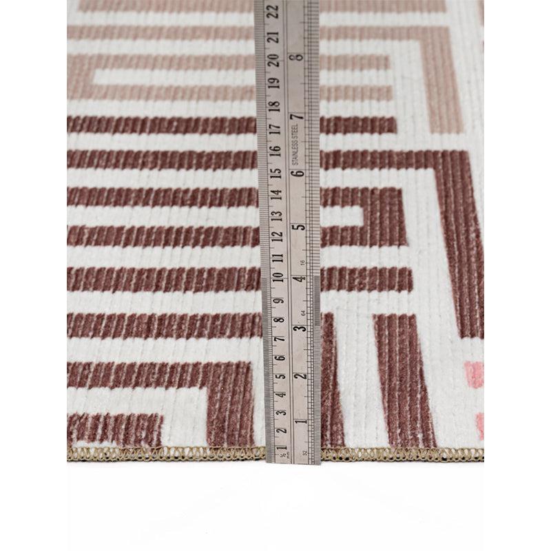 Buy Rusalina Lino Carpet - Peach & Black Carpet from Vaaree