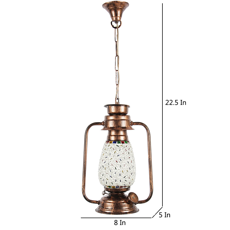 Buy Siera Mosaic Lantern Ceiling Lamp - Copper Ceiling Lamp from Vaaree