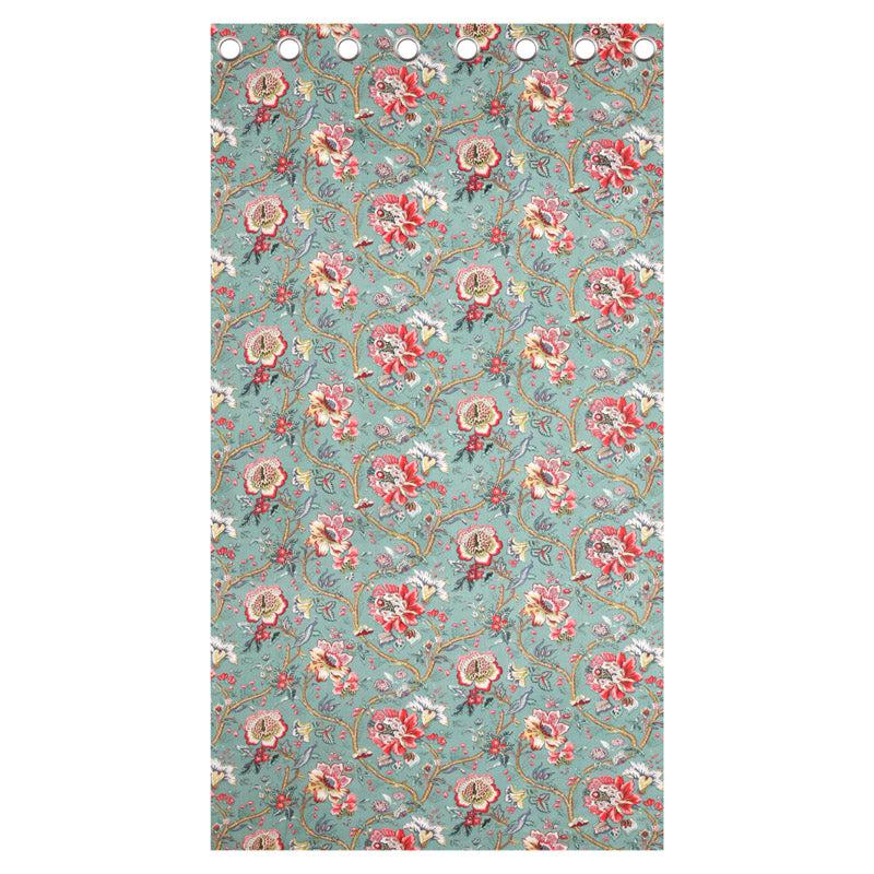 Buy Mivaana Floral Curtain (Sea Green) - Set Of Two Curtains from Vaaree