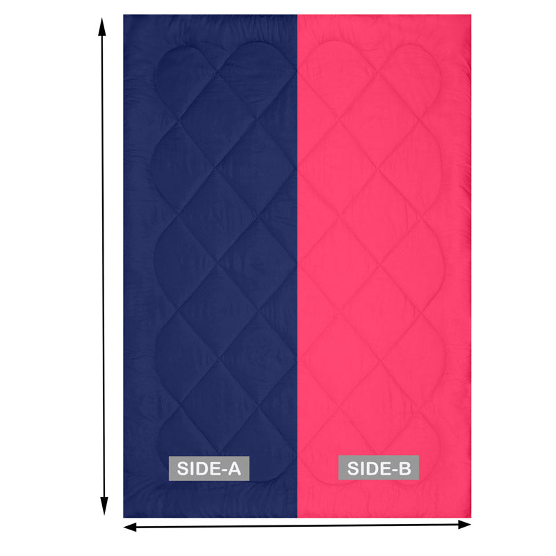 Buy Nihara Reversible Comforter - Dark Blue & Pink Comforters & AC Quilts from Vaaree