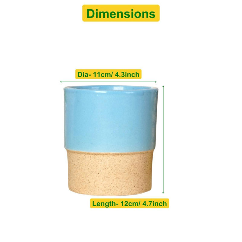 Buy Abinsha Ceramic Pot - Blue Pots & Planters from Vaaree