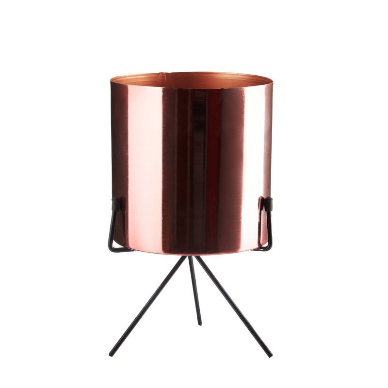 Buy Vikaan Metal Planter (Rose Gold) - Set Of Two Planter Stand from Vaaree