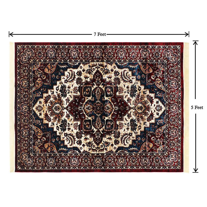 Buy Nikha Ethnic Carpet - Maroon Carpet from Vaaree