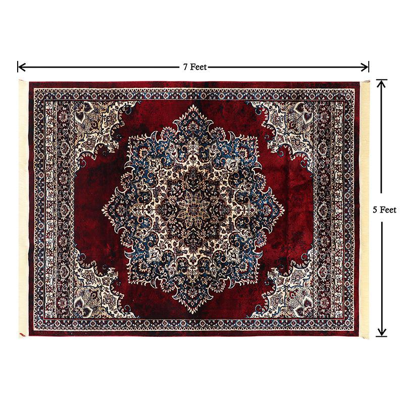 Buy Sinera Ethnic Carpet - Maroon Carpet from Vaaree