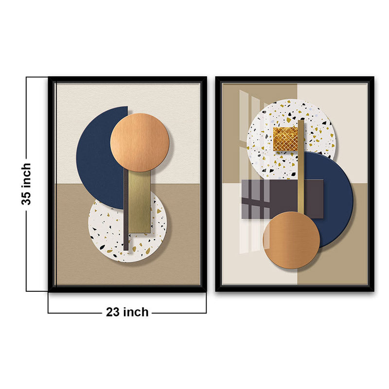 Buy Clover Abstract Wall Art - Set Of Two Wall Art & Paintings from Vaaree