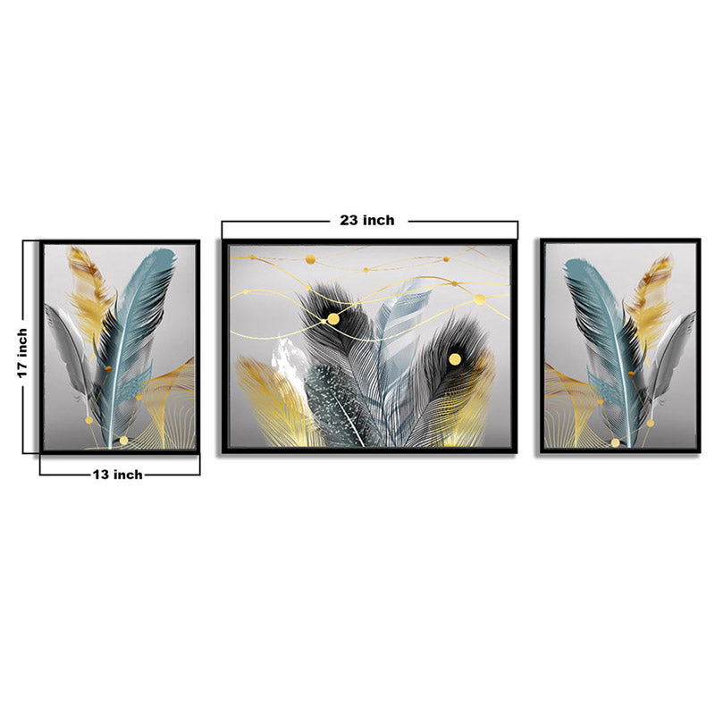 Buy Briansa Wall Art - Set Of Three Wall Art & Paintings from Vaaree