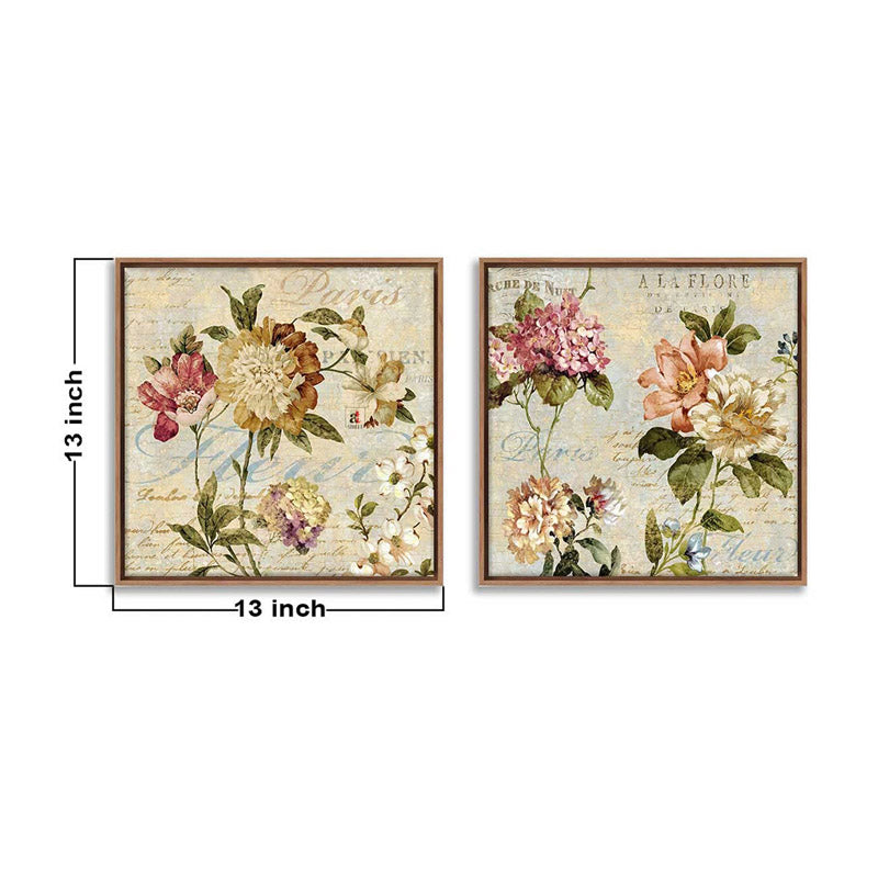 Buy Gardner Floral Wall Art - Set Of Two Wall Art & Paintings from Vaaree