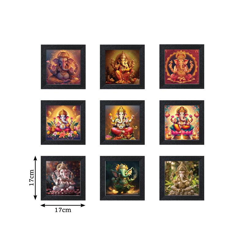 Buy Ganesh Bhakti Wall Art - Set Of Nine Wall Art & Paintings from Vaaree