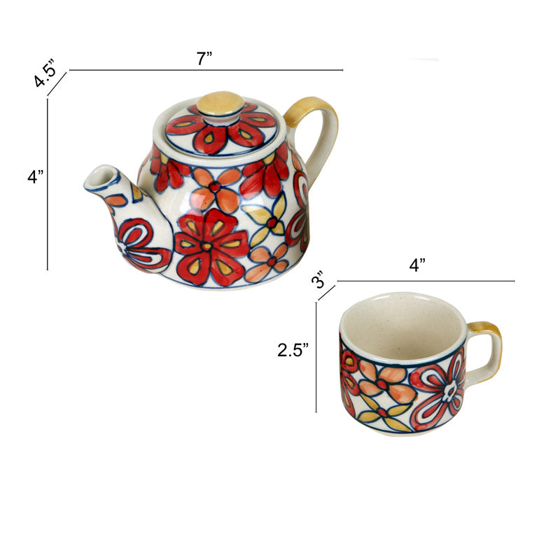 Buy Raga Kettle & Cup - Three Piece Set Mug & Tea Cup from Vaaree