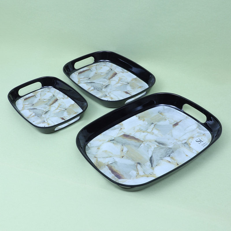 Buy Anusa Serving Tray - Set Of Three Serving Tray from Vaaree