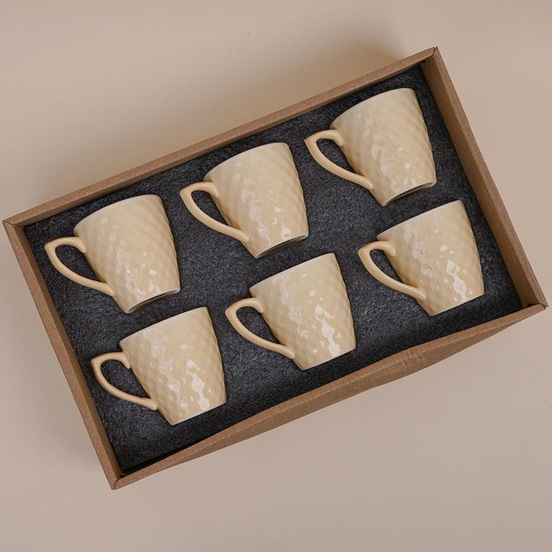 Buy Arviya Ivory Cup (180 ML) - Set Of Six Mug from Vaaree